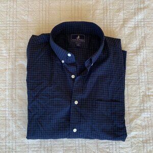 Wool & Prince 130 Merino Wool Button-Down – Blue Tattersall (Men’s L, Regular Fi